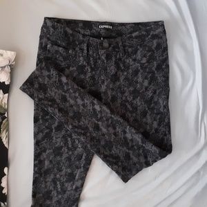 Express Skinny Stretch Snakeskin Print Leggings